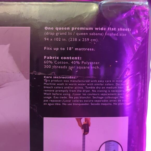 New Martex 300 Thread Count Queen Sheet - Picture 3 of 4